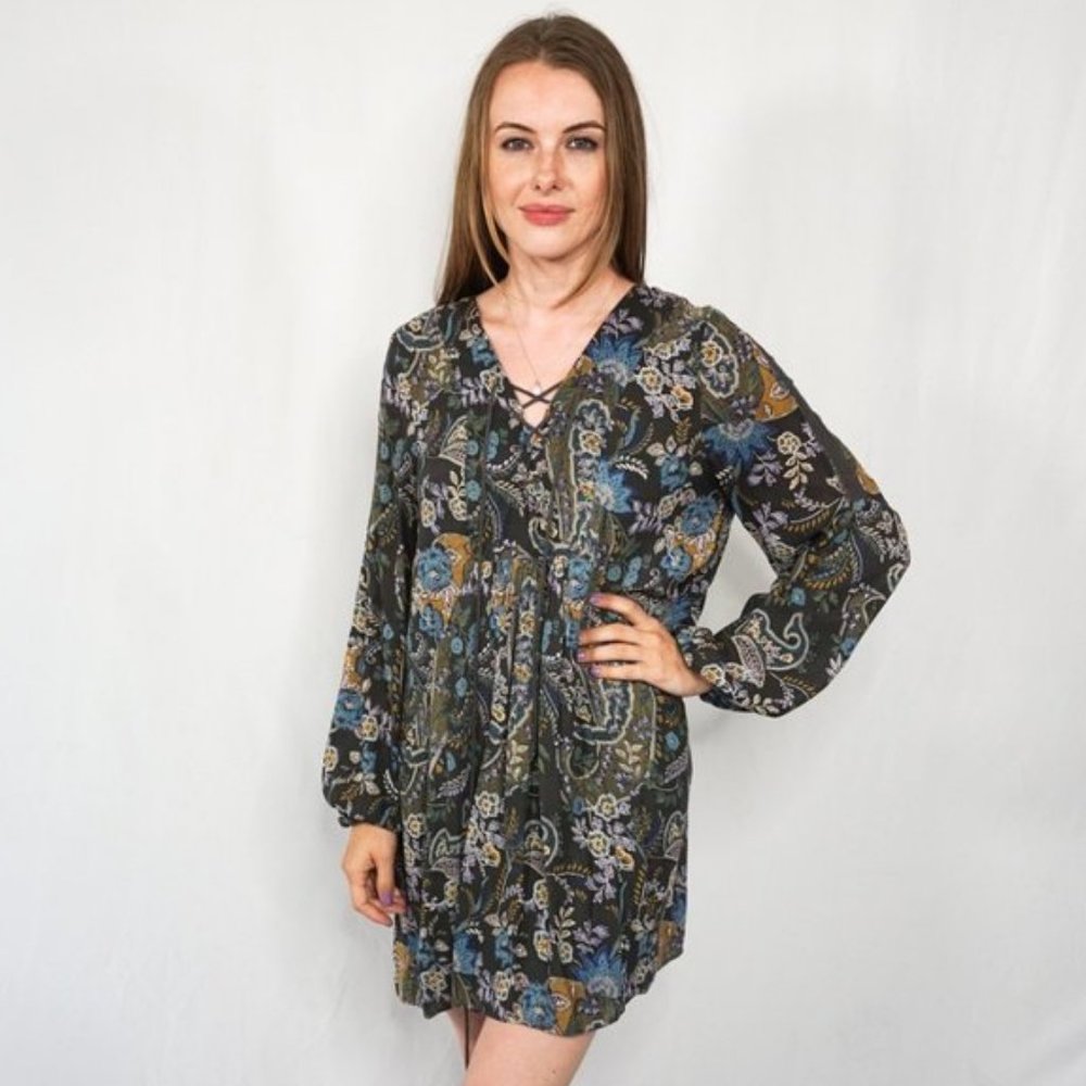 Free People Paisley & Floral Peasant Tunic Dress